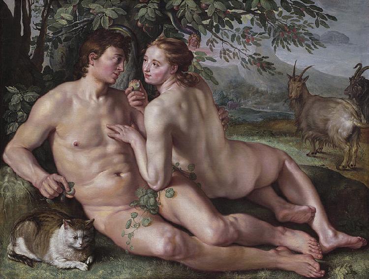 Hendrick Goltzius The Fall of Man Sweden oil painting art
